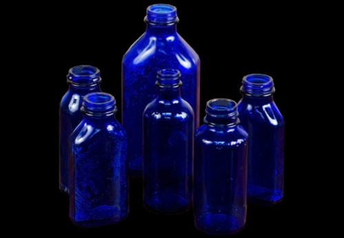 Cobalt Medicine Bottles