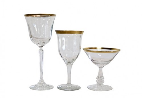 Gold Rim Goblets and Coupes