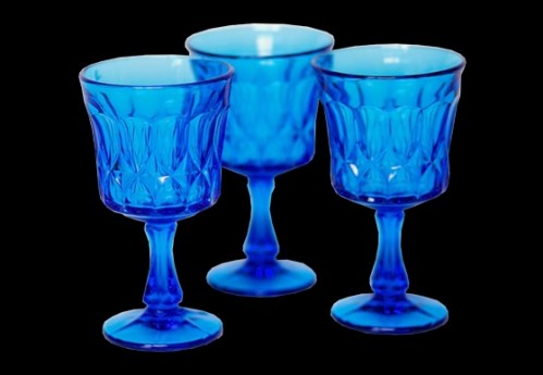Sapphire Blue Goblets