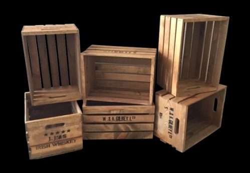 Wood Whiskey Crates