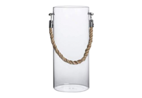 Clear Jar with Rope Handles