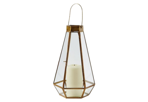 Gold Faceted Lantern