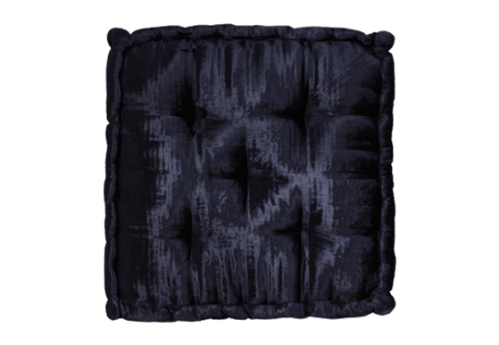 Louie Floor Cushion – Black Velvet