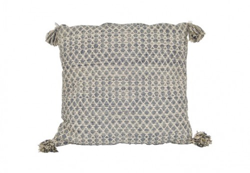 Oversized Blue and Ivory Pillow