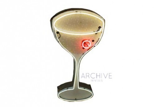 Neon Cocktail Glass