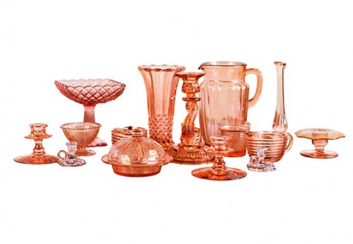 Vintage Glass and Crystal – Blush Pink