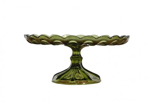 Cake Stands – Green Glass
