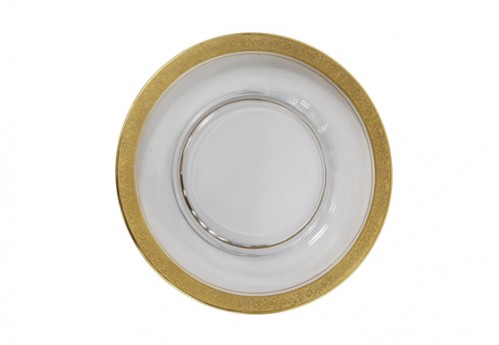 Salad Plate – Mixed Crystal Gold Rim Plate