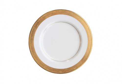Salad Plate – White China Gold Rim Plate