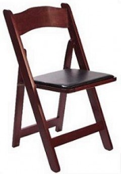 Resin Folding Chair Mahogany