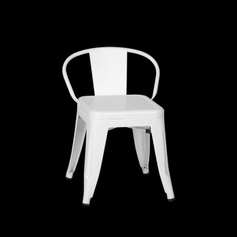 WHITE PETITE CAFE CHAIR