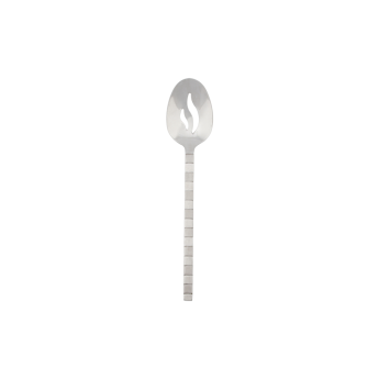 BANDED STAINLESS SLOTTED SERVING SPOON 9