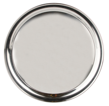 STAINLESS ROUND SERVING TRAY 16