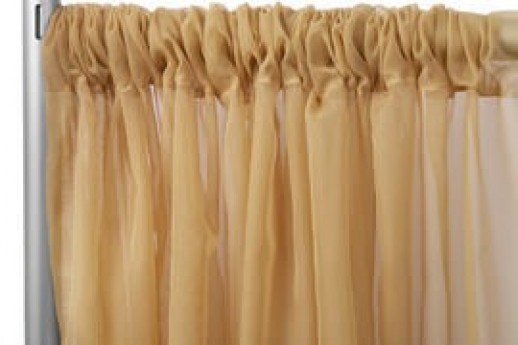 Gold Sheer Draping -10' Wide, 11'-16' High