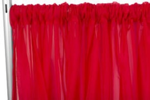 Red Sheer Draping -10' Wide, 7'-10' High