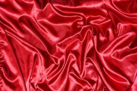 Red Satin Draping -10' Wide, 11'-16' High