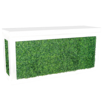 WHITE CAMBIO BAR WITH GREEN HEDGE INSERT 8'