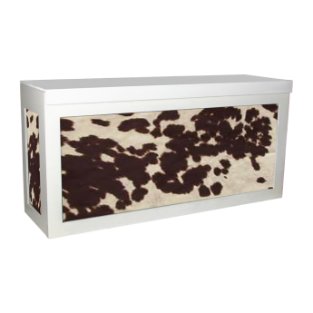 WHITE CAMBIO BAR WITH BROWN MOO INSERT 8'