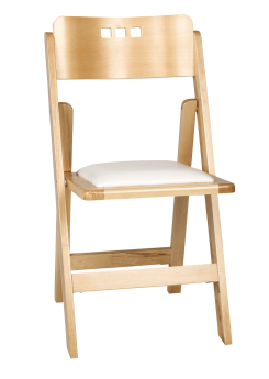 NATURAL 3-HOLE WOOD FOLDING CHAIR