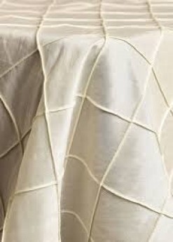 Ivory Pintuck 8Ft Table Linen