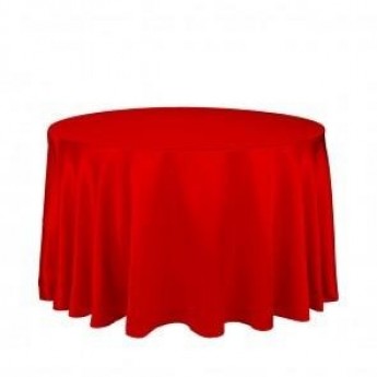 Red Satin Full Drop 120 Inch
