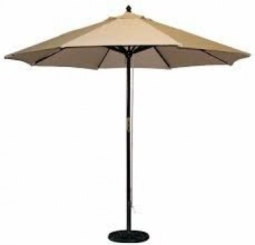9ft Beige Umbrella With Base
