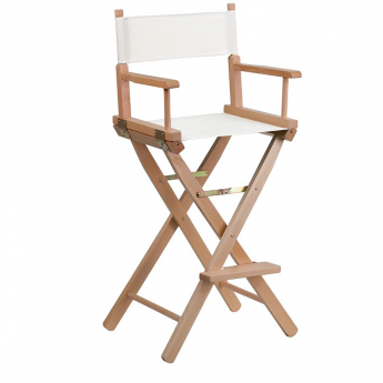 IVORY CANVAS TALL DIRECTOR'S CHAIR
