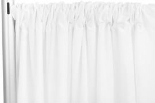 White Standard Draping -10' Wide, 11'-16' High