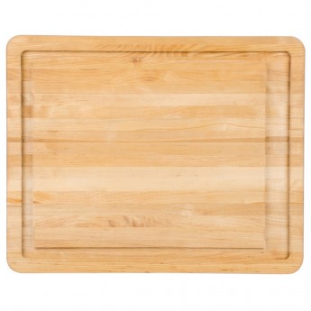 WOOD CARVING BOARD WITH JUICE GROOVES