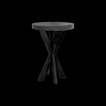 EBONY STARBURST TABLE WITH BLACK LEGS 30
