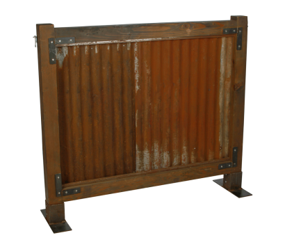 BARRICADE WITH CORRUGATED METAL 55