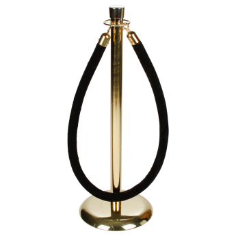 BLACK VELOUR BRASS STANCHION ROPE 6'