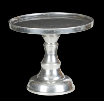 ALUMINUM ROUND FOOTED TRAY 9