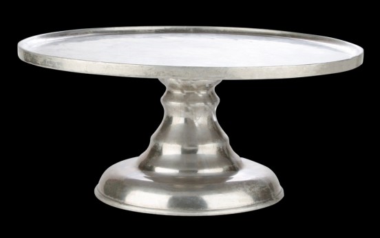 ALUMINUM ROUND FOOTED TRAY 17