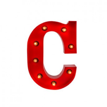 MARQUEE LETTER - C - RED