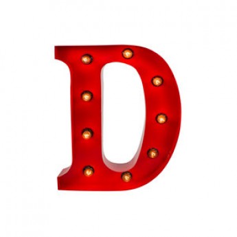 MARQUEE LETTER - D - RED