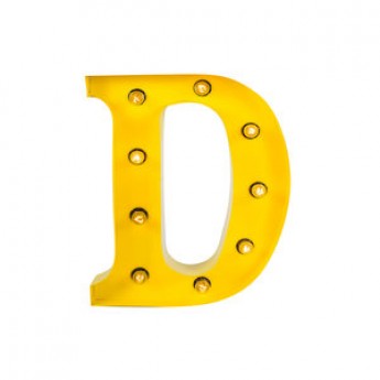 MARQUEE LETTER - D - YELLOW
