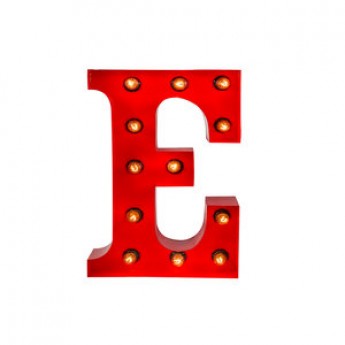 MARQUEE LETTER - E - RED