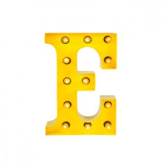 MARQUEE LETTER - E - YELLOW