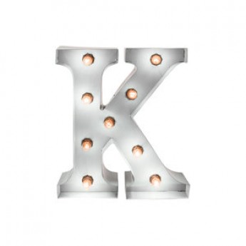 MARQUEE LETTER - K - WHITE