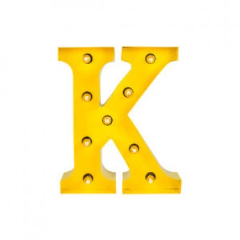 MARQUEE LETTER - K - YELLOW
