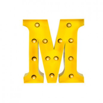MARQUEE LETTER - M - YELLOW