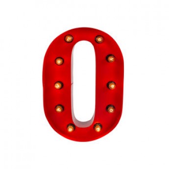 MARQUEE LETTER - O - RED