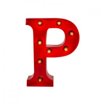 MARQUEE LETTER - P - RED