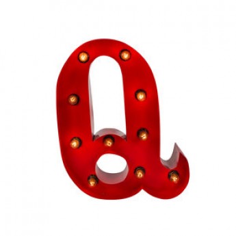 MARQUEE LETTER - Q - RED