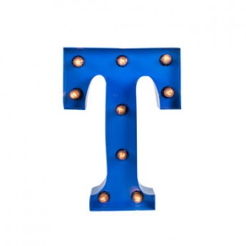 MARQUEE LETTER - T - BLUE