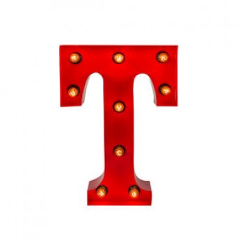 MARQUEE LETTER - T - RED