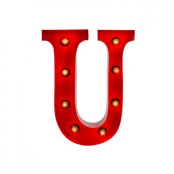 MARQUEE LETTER - U - RED