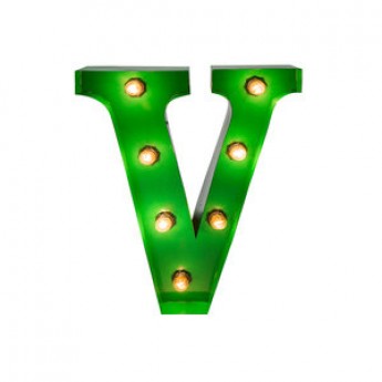 MARQUEE LETTER - V - GREEN