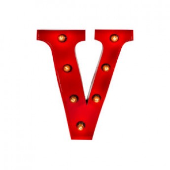 MARQUEE LETTER - V - RED
